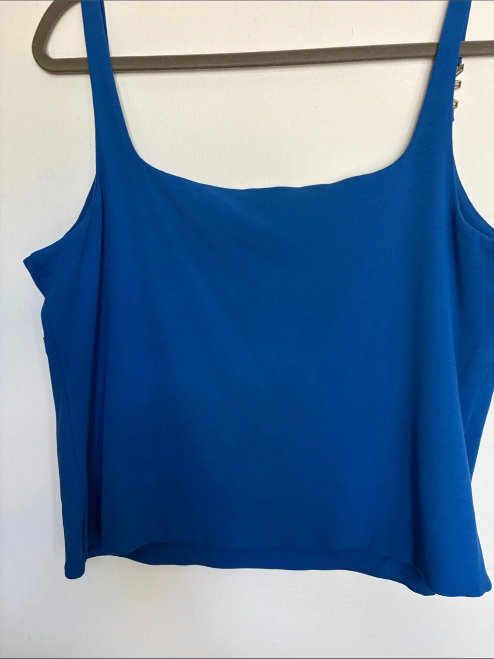 Michael Kors Cobalt Blue Strap Crop Top with MK Hardware